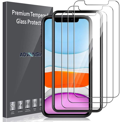 Advansia Verre Trempé Pour Iphone 11? 6.1 Pouce) [X3] Et Cadre D'installation