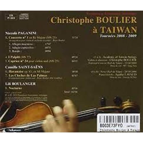 Academy Ot Taiwan Strings Violon Et Direction Christophe Boulier Grand Prix Long-Thibaud Officier Des Arts Et Des Lettres Avec Agathe Lavaud Piano : Camille Saint-Saëns Havanaise En Mi Majeur