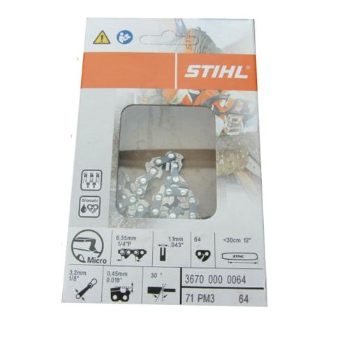 STIHL 3670 000 0064 CHAINE Picco Micro 3 STIHL 1/4P - 1,1mm 64 Entraineurs TROCONNEUSE 0795711690953 CHAINSAW 71 PM3 64 BRICOLAGE DECOUPE COUPE BOIS MENUISERIE COMASOUND KARTEL CSK ONLINE