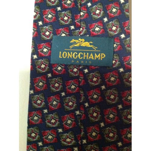 Cravate Longchamp Avec Motifs 100% Soie Vintage