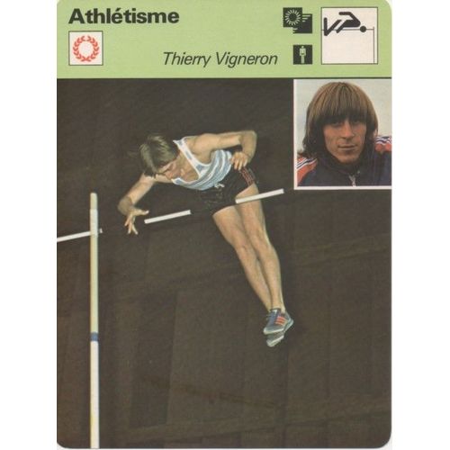 Fiches D'athlétisme Sur Patrick Abada, Jean-Michel Bellot, Philippe Houvion Et Thierry Vigneron, Saut À La Perche