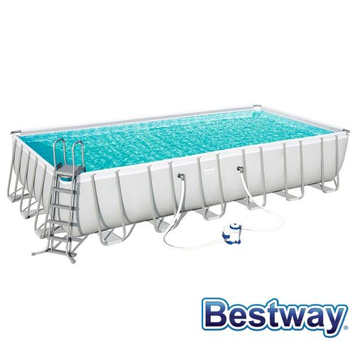 Piscine tubulaire rectangle power steel 7.32 x 3.66 x h.1.32m - filtre à sable