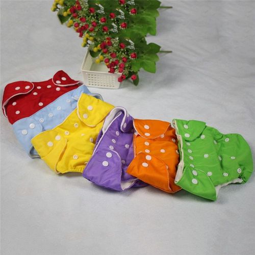 Ensemble De Couches Pour Bébé, Réglables, Réutilisables, Lavables, Confortables, Respirantes, Couleur Unie, Produits Pour Bébé