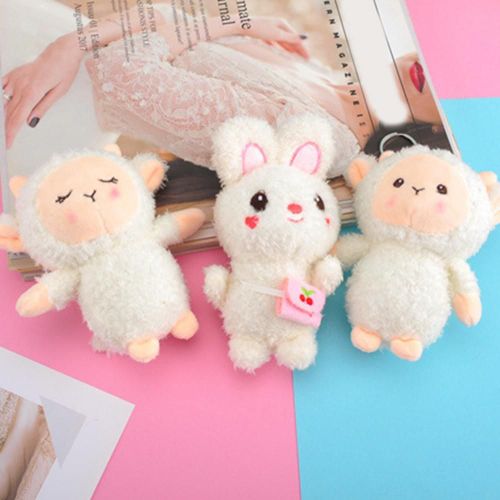 Pendentif En Peluche De Dessin Animé Lapin Mouton, Porte Clés En Peluche Pour Sac À Dos Animaux, Décoration De Sac, Porte Clés