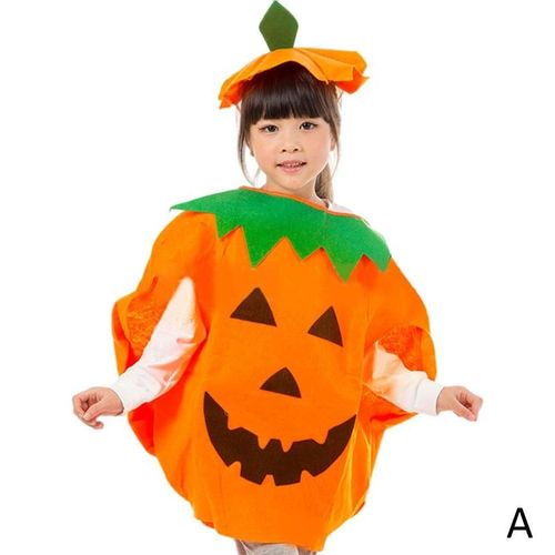 Costume De Citrouille D'halloween Pour Enfants, Chapeau En Tissu, Cape Fantaisie, Fournitures De Fête, Cosplay, Tenue De Famille P0k1
