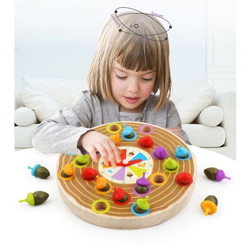 Jeu De Perles En Bois Montessori, Jeu Éducatif Pour L'apprentissage Précoce, Puzzle Écureuil, Balle, Jouets Pour Tout Petits, Cadeaux Pour Enfants