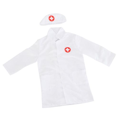 Manteau De Déguisement Unisexe Pour Enfants, Garçons Et Filles, Costume De Docteur Pour Halloween, Cosplay Avec Casquette, Ensemble D'outils De Jeu Pour Infirmières