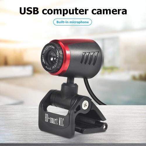 Webcam HD USB avec Microphone intégré, caméra numérique pour le bureau et le domicile, compatible avec Windows 10 8 7 XP