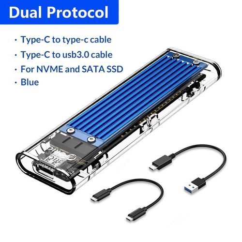 boîtier USB 3.1 type SSD, M.2 NVMe/SATA, pour disque dur externe NVME PCIE NGFF SATA M/B, clé