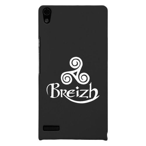 Coque Rigide Pour Huawei Ascend P6 Avec Impression Motifs Triskel Celte Blanc