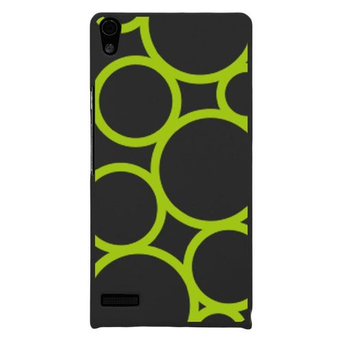 Coque Rigide Pour Huawei Ascend P6 Avec Impression Motifs Ronds Verts