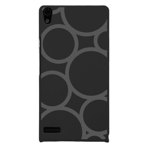 Coque Rigide Pour Huawei Ascend P6 Avec Impression Motifs Ronds Gris