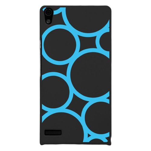 Coque Rigide Pour Huawei Ascend P6 Avec Impression Motifs Ronds Bleus