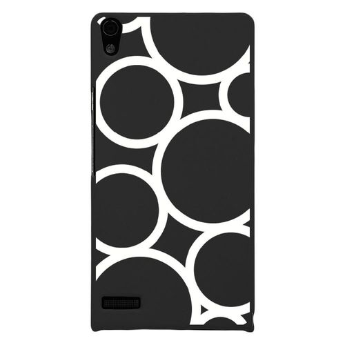 Coque Rigide Pour Huawei Ascend P6 Avec Impression Motifs Ronds Blancs