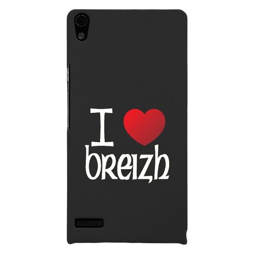 Coque Rigide Pour Huawei Ascend P6 Avec Impression Motifs Coeur Rouge I Love Bre