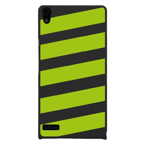 Coque Rigide Pour Huawei Ascend P6 Avec Impression Motifs Bandes Vertes