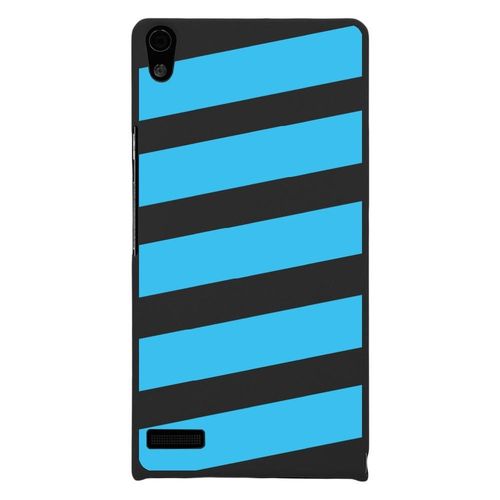 Coque Rigide Pour Huawei Ascend P6 Avec Impression Motifs Bandes Bleues