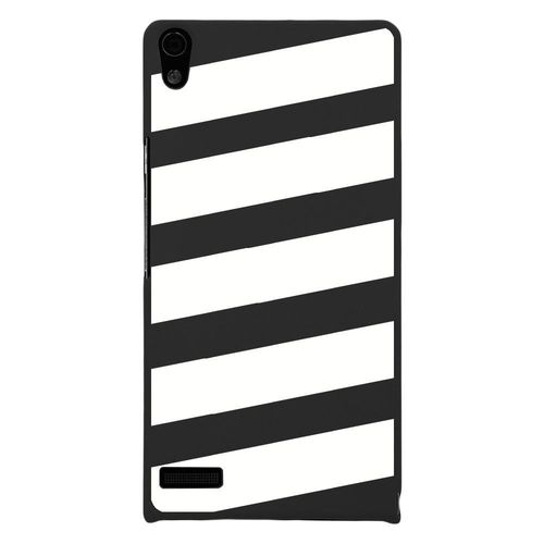 Coque Rigide Pour Huawei Ascend P6 Avec Impression Motifs Bandes Blanches