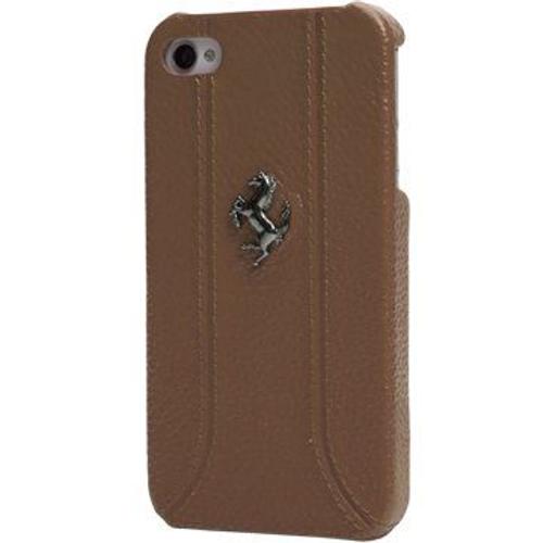 Coque Rigide Cuir Camel Ferrari Pour Iphone 5