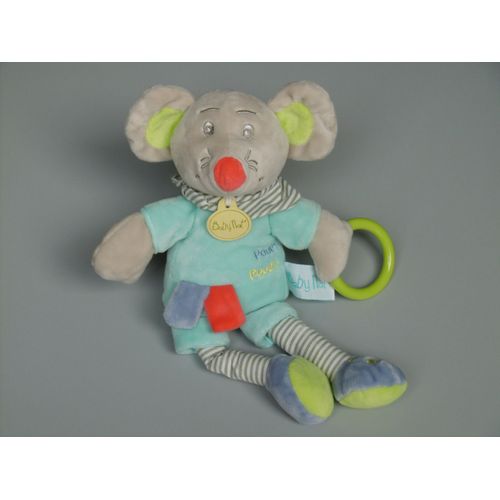 Doudou Souris Bleu Vert Marceau Pouêt Baby Nat Babynat