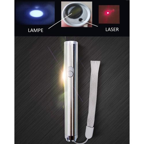 Pointeur Laser rouge 2 En 1- Laser / Lampe De Poche