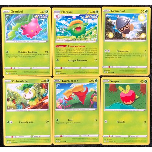 Evolution Céleste - Lot De 6 Cartes Type Plante
