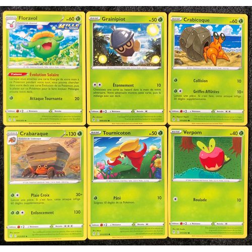 Evolution Céleste - Lot De 6 Cartes Type Plante