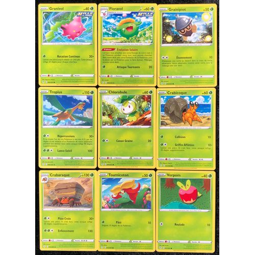 Evolution Céleste - Lot De 9 Cartes Type Plante