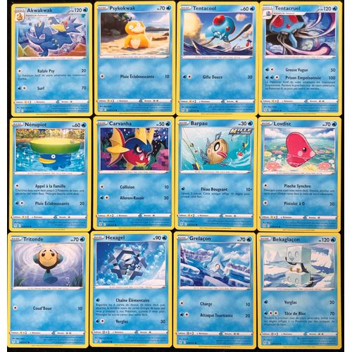 Evolution Céleste - Lot De 12 Cartes Type Eau