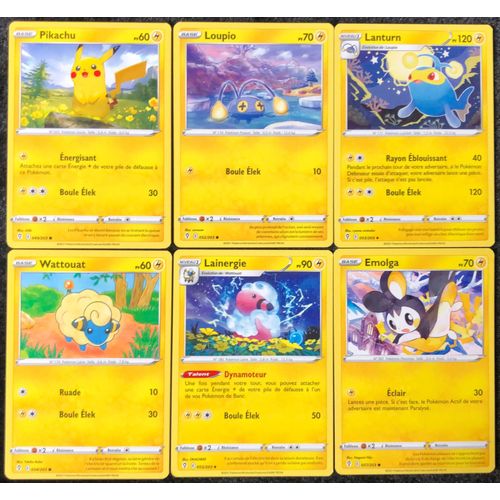 Evolution Céleste - Pikachu (049) + Loupio (052) + Lanturn (053) + Wattouat (054) + Lainergie (055) + Emolga (057/203)