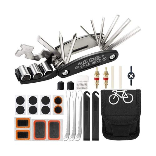 Kit De Réparation De Pneus Plats De Bicyclette 16 En 1, Kit De Réparation De Pneus Plats De Bicyclette, Kit De Réparation De Pneus D'urgence Multi Usages En Caoutchouc