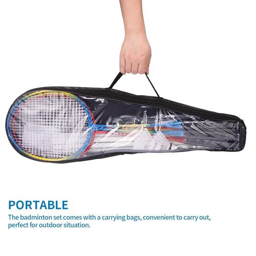 Ensemble De Raquettes De Badminton Professionnelles, En Alliage De Titane, Pour La Famille, Le Plus Léger, Portable, 4 Pièces