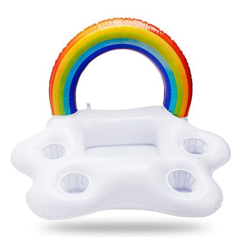 Porte Gobelet Gonflable Arc En Ciel, Seau De Fête Pour Piscine, Flotteur De Bière, Refroidisseur De Boisson, Plateau De Table, Bar, Anneau De Natation D'été De Plage