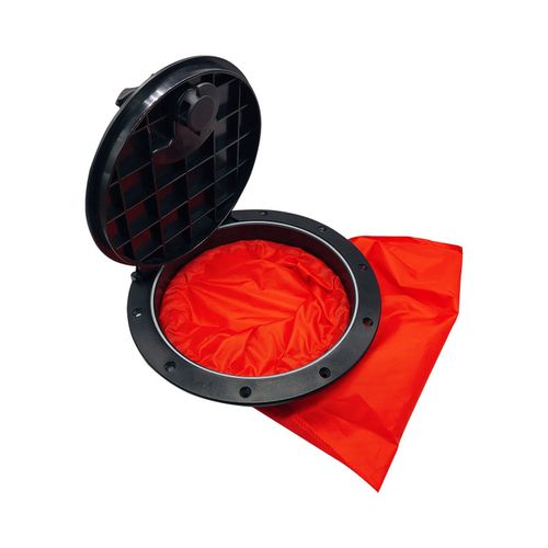 Couvercle De Trappe En Plastique Rond Noir, 20cm, Kit De Plaque De Pont Avec Sac De Rangement Pour Bateau Marin Kayak Canoë