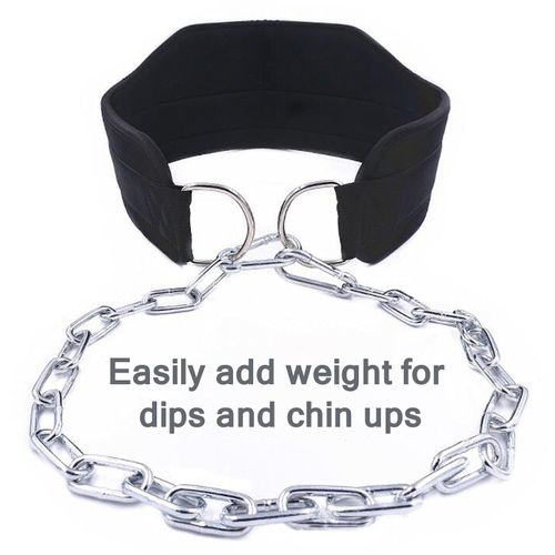 Ceinture De Soutien Musculaire En Nylon, Équipement D'entraînement, De Musculation, D'haltérophilie, Avec Chaîne, Fitness, Traction