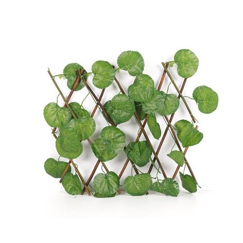 Clôture En Treillis Rétractable Avec Feuilles Vertes Artificielles, Simulation De Plantes, Haie En Bois Réglable, Écran De Confidentialité