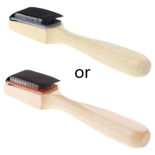 Brosse De Nettoyage Pour Chaussures De Danse, En Fil De Bois, Semelle En Daim