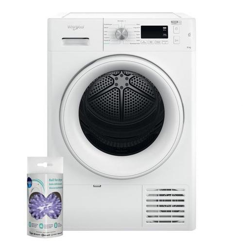 WHIRLPOOL Sèche-linge frontal condensation 8kg Electronique Tambour 120L 6eme Sens