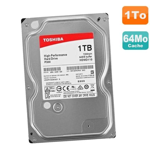 Disque Dur 1To SATA III 3.5" TOSHIBA P300 HDWD110UZSVA 7200RPM 64Mo