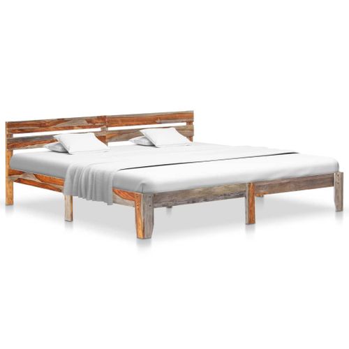 Vidaxl Cadre De Lit Sans Matelas Bois Massif 200x200 Cm