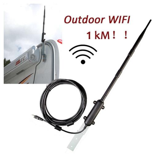 Adaptateur USB WiFi extérieur haute puissance 1000M - 1500M antenne amplificateur de Signal récepteur de carte réseau sans fil