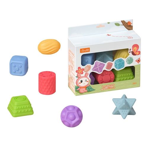 Jeu De Balles Texturées Pour Bébé, Blocs De Construction Doux, Balles Sensorielles, Anti Stress, Jouets De Bain Pour Bébé, Jouet De Bain Montessori, 6 Pièces