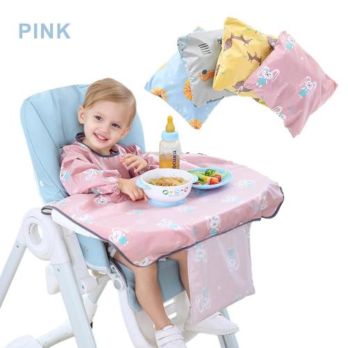 Ensemble de bavoirs à manches longues pour bébé, combinaison avec nappe,  tablier à salive, accessoires d'alimentation, une pièce