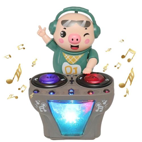 Jouet De Cochon Dansant Pour Dj, Jouets De Musique Rock Light Pour Enfants, Jouets Légers De Poupée Électrique, 3 Effets Sonores, Jouets Musicaux Pour Bébé