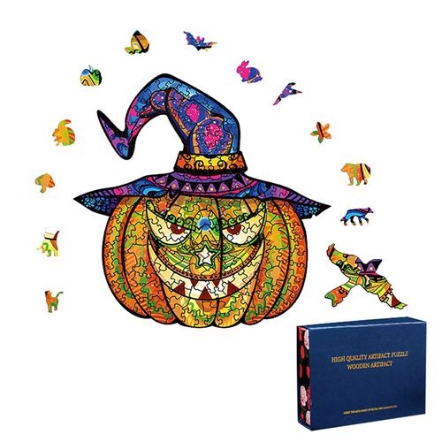 Puzzle En Bois Pour Adultes Et Enfants, Thème D'halloween, Jeu Familial D'anniversaire, Jouets D'équipe, Cadeaux Pour Enfants, 100 À 300 Pièces