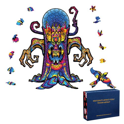 Puzzle En Bois Pour Adultes Et Enfants, 100/200/300 Pièces, Thème D'halloween, Jeu Familial D'anniversaire, Jouets D'équipe, Cadeaux Pour Enfants