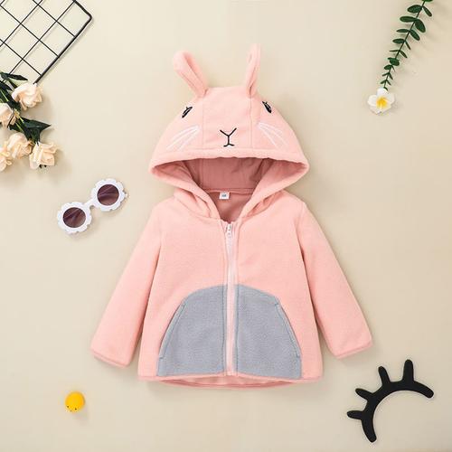 Veste capuche pour b b fille manteau doux mignon lapin