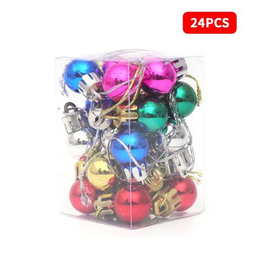 Boules De Sapin De Noël Brillantes, 24 Pièces, Ornements Pour Arbre De Noël, Pour Pendaison De Crémaillère, Cadeaux, Décorations De Festivals