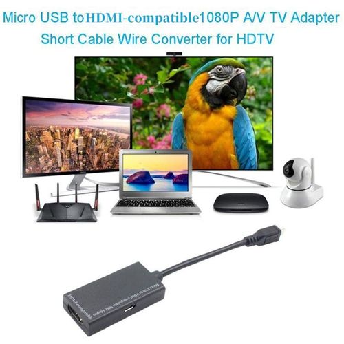 Adaptateur Micro USB vers HDMI pour moniteur TV, câble Audio HD 1080P et convertisseur vidéo compatible HDMI pour HUAWEI HTC