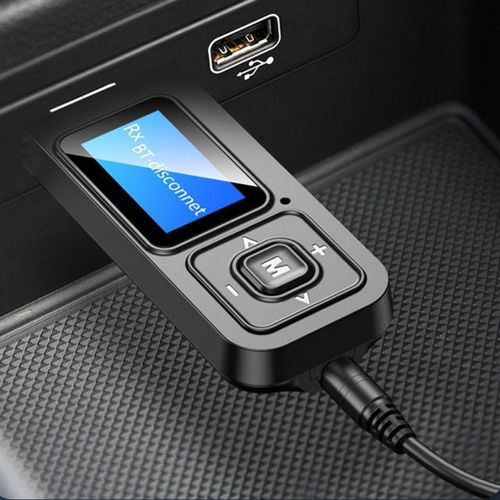 Adaptateur Transmetteur Récepteur Sans Fil, Bluetooth 5.0, Avec Écran Lcd, Pour Pc, Tv, Voiture, Musique, Audio, Aux